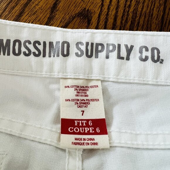 Mossimo Women's Dirty White Stretch Mid Rise Cropped Jeans Size 7 Straight Leg - Picture 5 of 11
